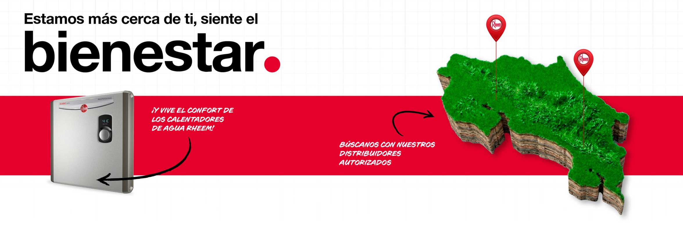 Rheem Bienestar Disfruta del bienestar con los calentadores Rheem.
